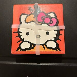 Halloween Sanrio Hello Kitty Coasters Mummy & Pumpkin set of 4 NWT
